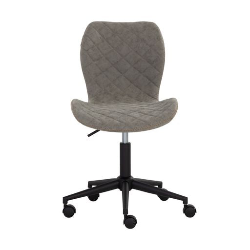 Sunpan Lyla Office Chair Black in Antique Brown / Antique Grey