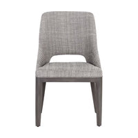 Sunpan Estrada Dining Chair in Light Grey Oak - Mainz Cream / Naya Check Light Grey