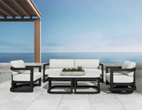 Sunset West Malibu Club Chair in Cast Silver - No Welt