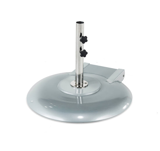 BFM Seating G-series 150 Pound - 30" Diameter Concrete Filled Aluminum Shell Umbrella Base With Wheels