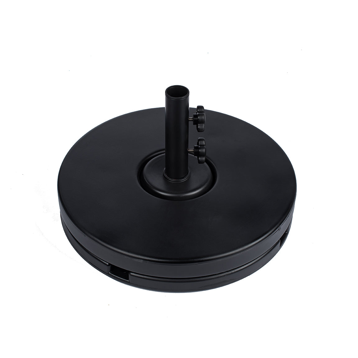 BFM Seating 70 pound - 20" Diameter Resin Coated Concrete Base In  Black/White/Bronze/Silver Mist Plastic Base