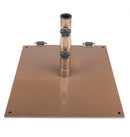 BFM Seating 75 Pound Steel Umbrella Base With Wheels In 24" Square Black/White/Bronze/Silver Mist