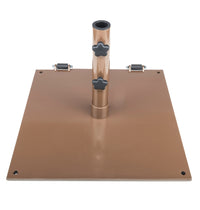 BFM Seating 75 Pound Steel Umbrella Base With Wheels In 24" Square Black/White/Bronze/Silver Mist