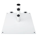 BFM Seating 75 Pound Steel Umbrella Base With Wheels In 24" Square Black/White/Bronze/Silver Mist