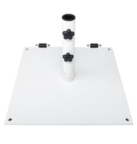 BFM Seating 75 Pound Steel Umbrella Base With Wheels In 24" Square Black/White/Bronze/Silver Mist