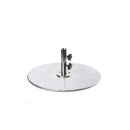 BFM Seating 70/100 Pound - 24" Diameter Galvanized Steel Plate Umbrella Base - Silver Mist