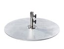 BFM Seating 70/100 Pound - 24" Diameter Galvanized Steel Plate Umbrella Base - Silver Mist