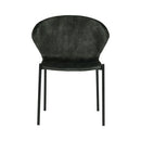 Sunpan Eric Dining Chair in Nono Dark Green / Nono Tapenade Gold - Set of Two
