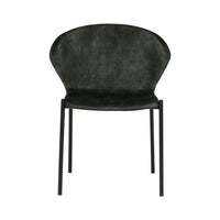 Sunpan Eric Dining Chair in Nono Dark Green / Nono Tapenade Gold - Set of Two