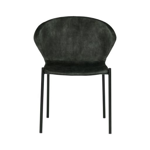 Sunpan Eric Dining Chair in Nono Dark Green / Nono Tapenade Gold - Set of Two