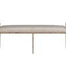 Sunpan Esai Bench in Zenith Alabaster / Zenith Taupe Grey