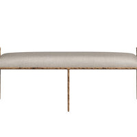 Sunpan Esai Bench in Zenith Alabaster / Zenith Taupe Grey