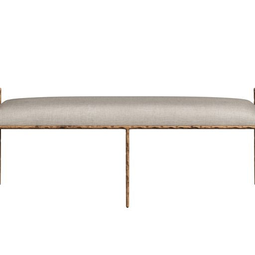 Sunpan Esai Bench in Zenith Alabaster / Zenith Taupe Grey