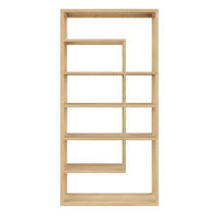 Sunpan Kenzie Bookcase in Grey / Rustic Oak