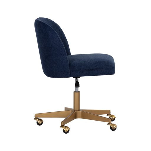 Sunpan Kenna Office Chair in Belfast Navy / Belfast Oatmeal