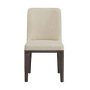 Sunpan Elisa Dining Chair in Grey Oak - Dazzle Cream / Naya Check Black / Light Oak - Mainz Cream