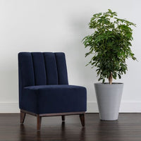 Sunpan Kosovo Modular Banquette - Single Seat in Abbington Navy / Polo Club Stone