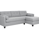Sunpan Lautner Sofa Bed Chaise - Raf - Limelight Honey / Liv Dove