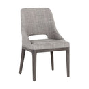 Sunpan Estrada Dining Chair in Light Grey Oak - Mainz Cream / Naya Check Light Grey