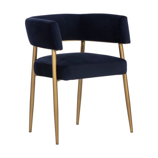 Sunpan Maestro Dining Armchair Abbington Navy / Belfast Heather Grey