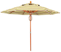 Woodard 9' Teak Market Umbrella