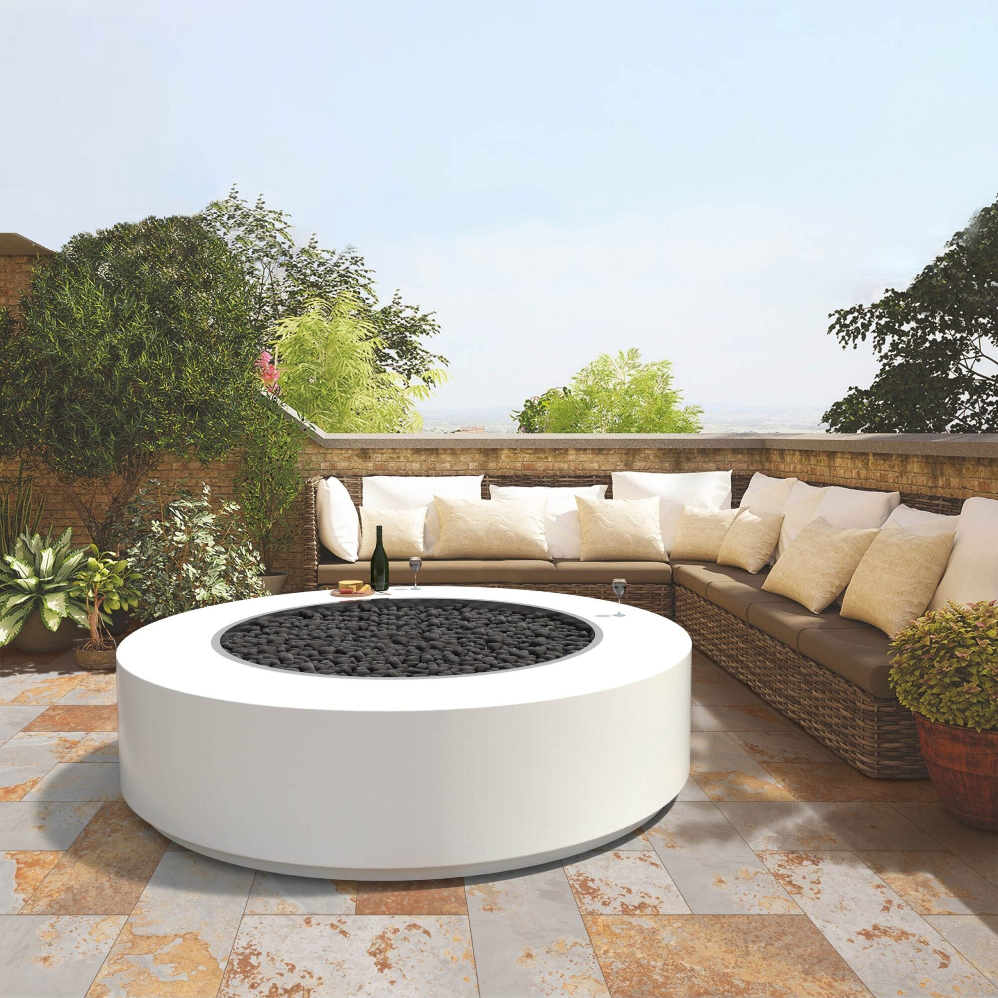 The Outdoor Plus Unity Fire Pit - 18" Tall - Powder Coat Steel