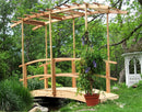 Creekvine Designs Monet's Red Cedar Bridge with Curved Wisteria Canopy