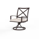 Sunset West La Jolla Aluminum Swivel Dining Chair with Cushion