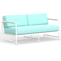 Sunset West Sabbia Loveseat with Echo Ash Cushion