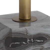 Sunpan Kata Bar Table in Grey / White Marble