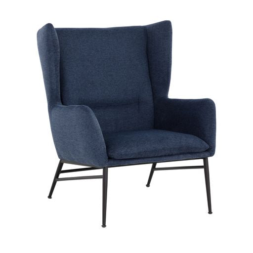 Sunpan Kasen Lounge Chair Belfast Heather Grey / Belfast Navy
