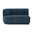Sunpan Jaclyn Modular Left Armchair in Danny Dusty Blue / Egypt Light Grey-Danny Medium Grey