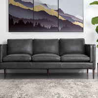 Sunpan Richmond Sofa - Brentwood Charcoal Leather