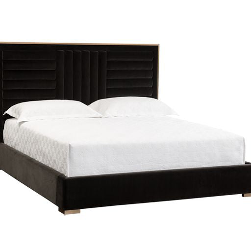 Sunpan Mabel Bed Queen in Abbington Charred Brown