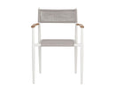 Sunpan Kona Stackable Dining Armchair Dark Grey / White - Set of Two