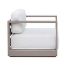 Sunpan Tavira Armchair Charcoal-Lanikai Salt and Pepper / Greige-Stinson White