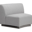 Sunpan Jaclyn Modular Armless Chair in Danny Dusty Blue / Egypt Light Grey-Danny Medium Grey