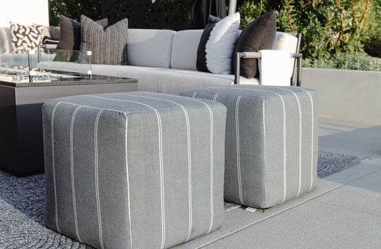 Sunset West 48" Square Coffee Table/Ottoman in Heritage Granite