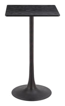 Zuo Modern Valleta Bar Table in White/Brown/Black
