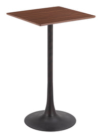 Zuo Modern Valleta Bar Table in White/Brown/Black