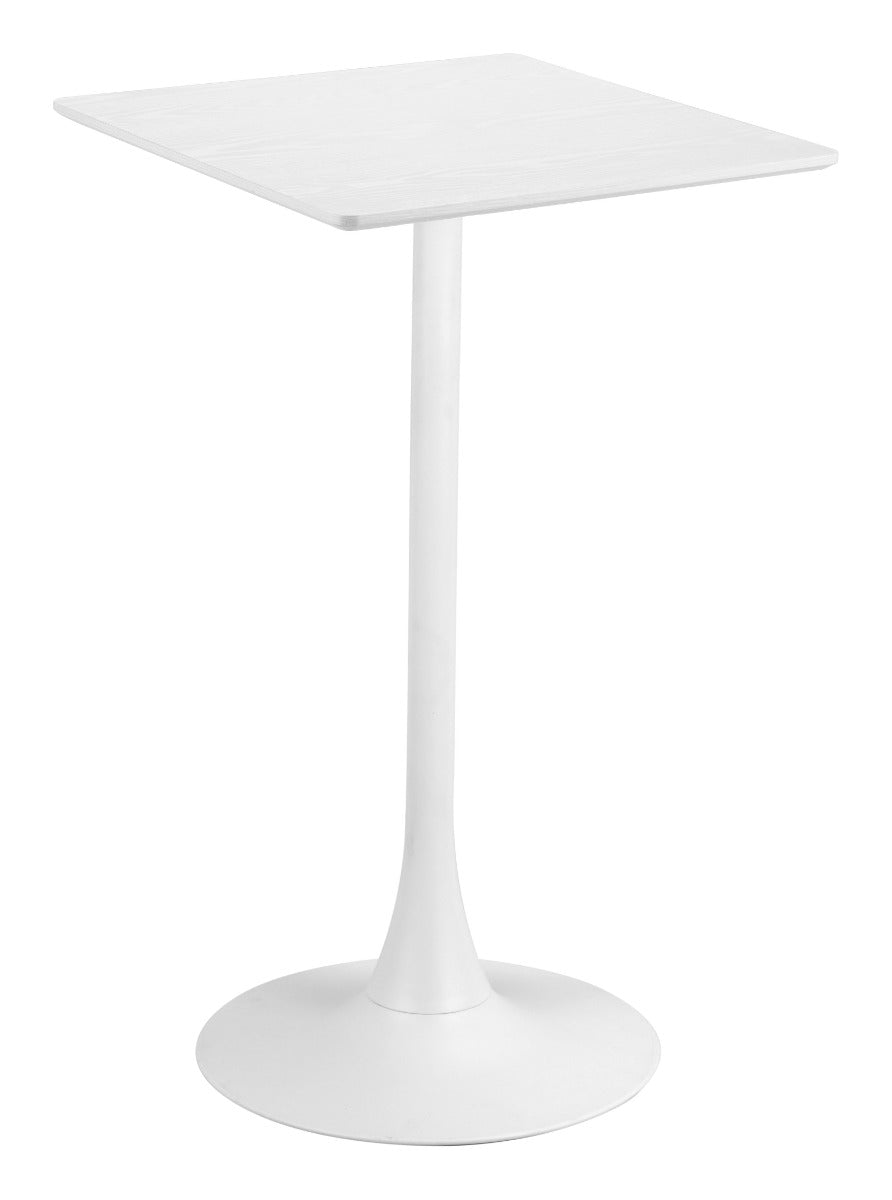 Zuo Modern Valleta Bar Table in White/Brown/Black