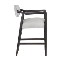Sunpan Keagan Counter Stool in Brentwood Charcoal / Saloon Light Grey