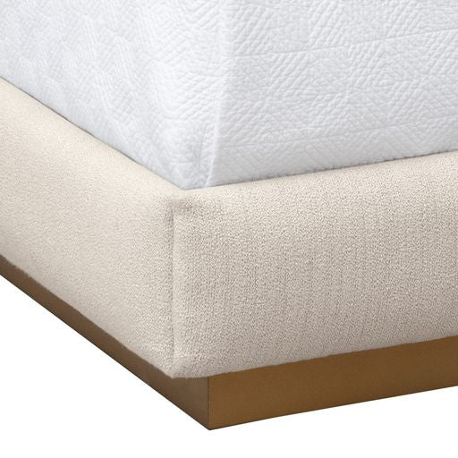 Sunpan Jenkins Bed King in Dazzle Cream / Dazzle Grey