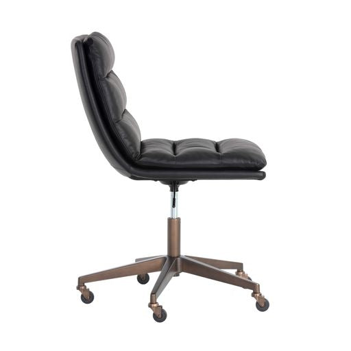 Sunpan Stinson Office Chair Bravo Black / Cognac / Cream