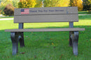 Polly Products Veterans Bench Standard Engraving and Inlay