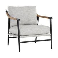 Sunpan Meadow Dining Armchair - Vault Fog / Heather Ivory Tweed