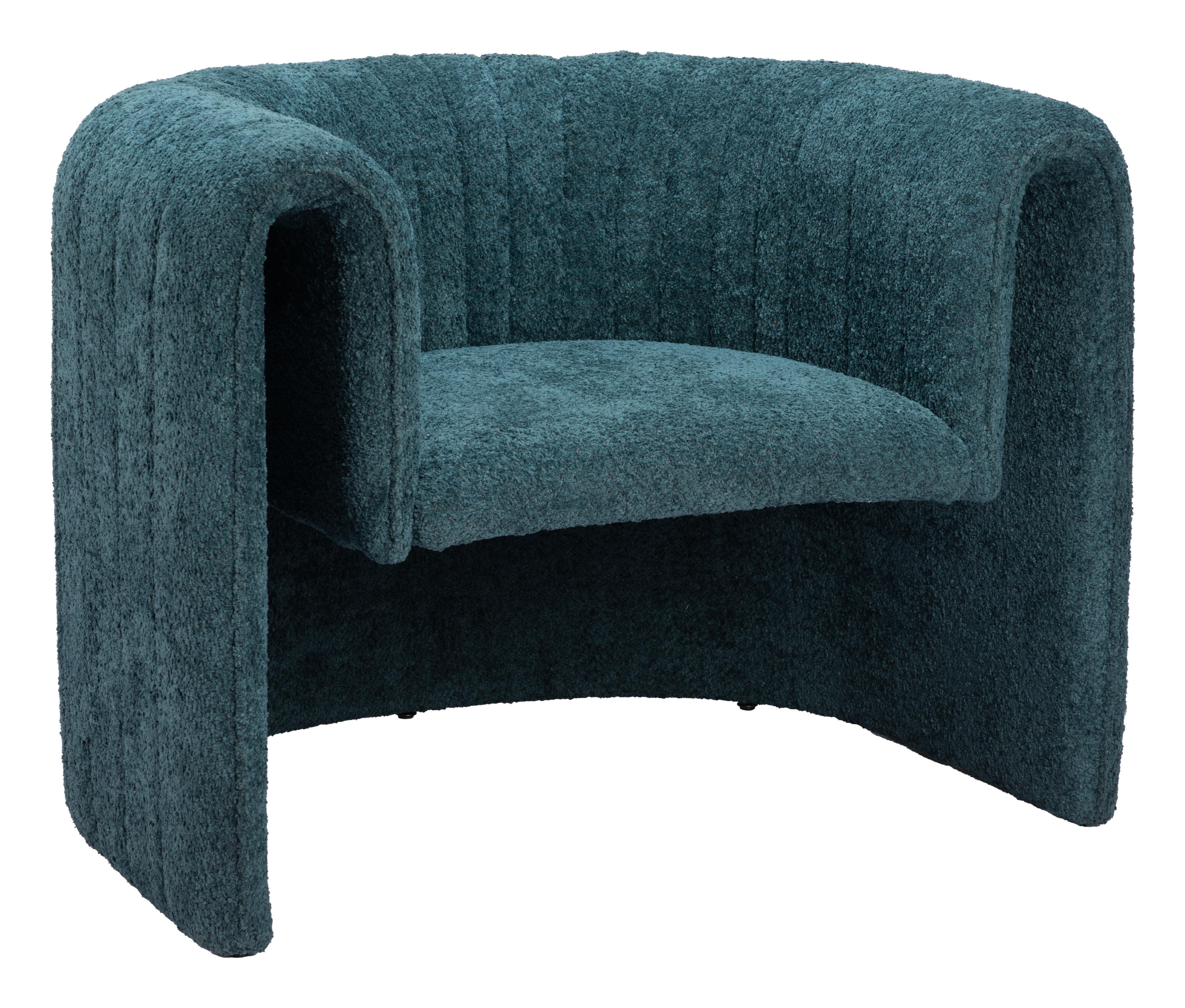Zuo Modern Viana Accent Chair in Burnt Orange/Aquamarine