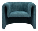 Zuo Modern Viana Accent Chair in Burnt Orange/Aquamarine