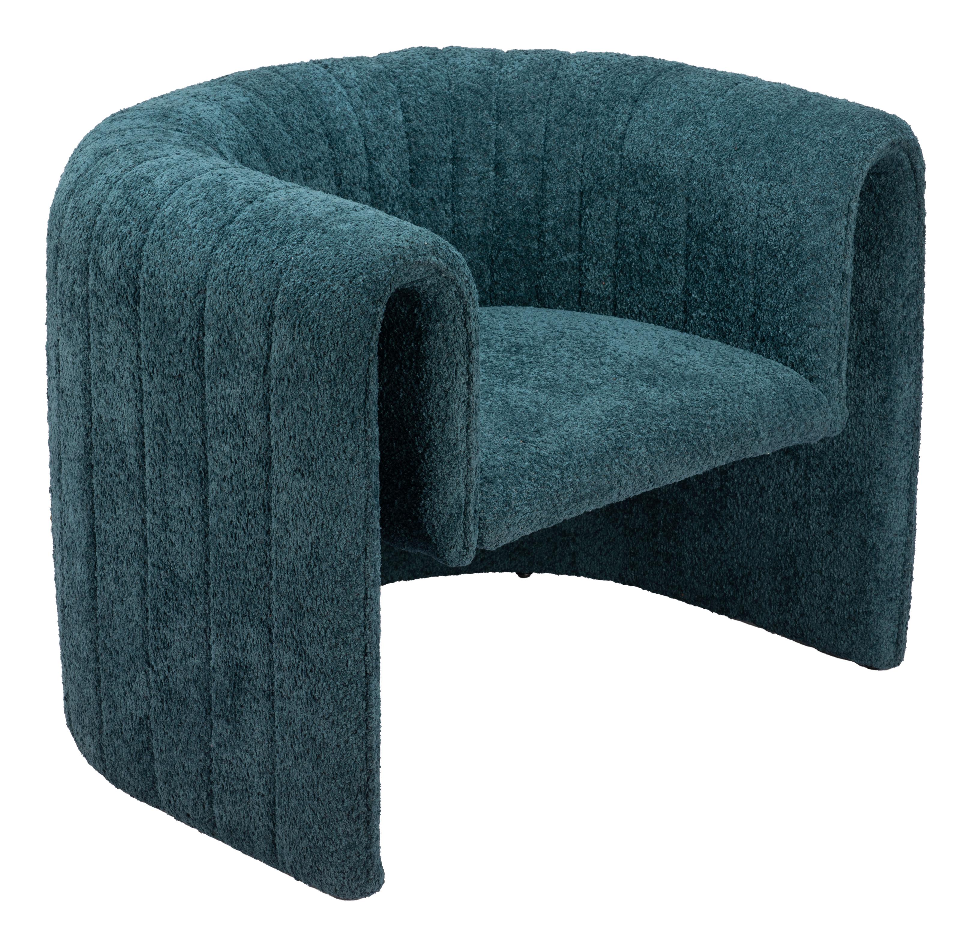 Zuo Modern Viana Accent Chair in Burnt Orange/Aquamarine