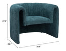 Zuo Modern Viana Accent Chair in Burnt Orange/Aquamarine